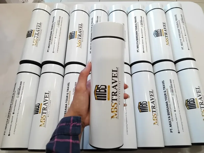 Pesanan tumbler custom korporat travel, siap kirim