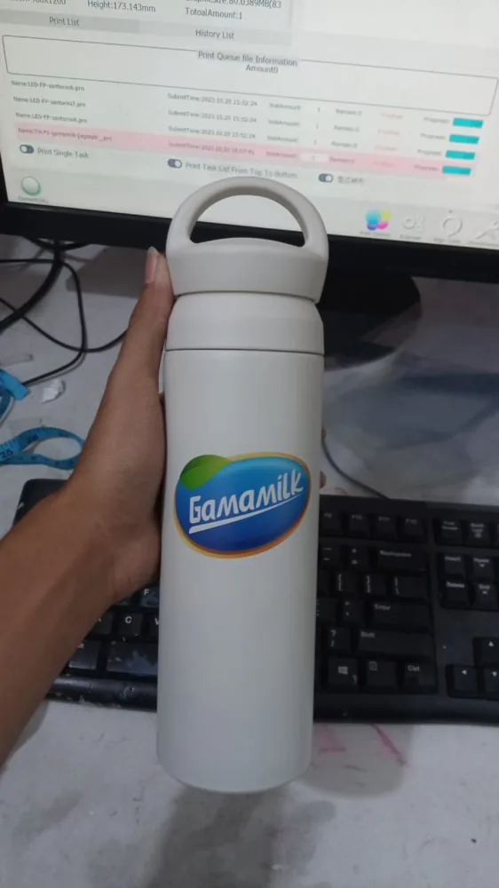 Tumbler custom berlogo klien, pesanan nyata TumblerYuk
